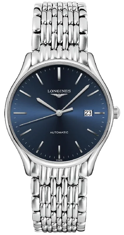 Longines Lyre Automatic Stainless Steel Blue Dial Date Mens Watch L4.960.4.92.6