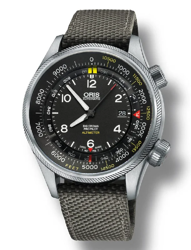 Oris Aviation  Big Crown ProPilot Altimeter With Feet Scale - 01-733-7705-4134-5-23-17FC