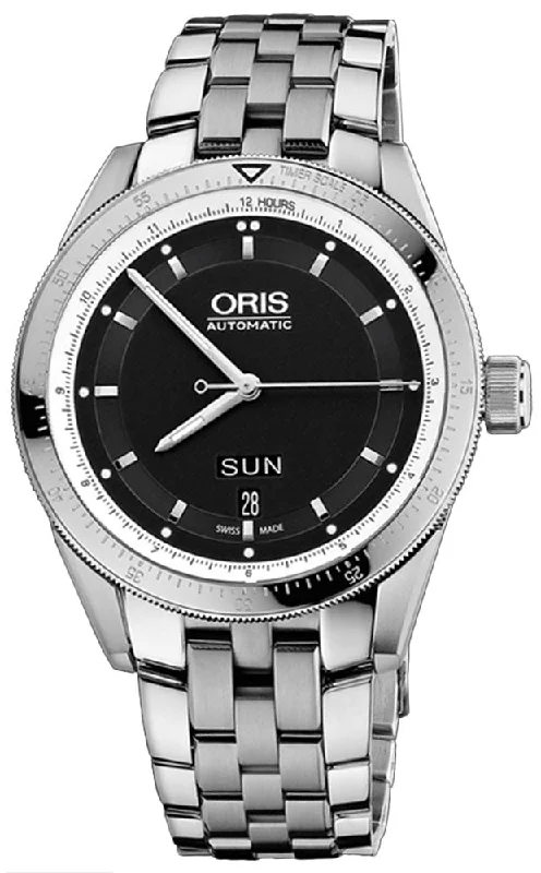 Oris Artix GT Day Date Automatic Black Dial Stainless Steel Mens Watch 01 735 7662 4174-07 8 21 85