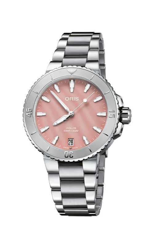 Oris Aquis Date Mother of Pearl Watch 01 733 7770 4158-07 8 18 05P