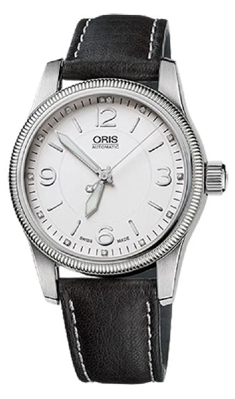 Oris Swiss Hunter Team Automatic Stainless Steel Mens Watch White Dial 733-7649-4091-LS