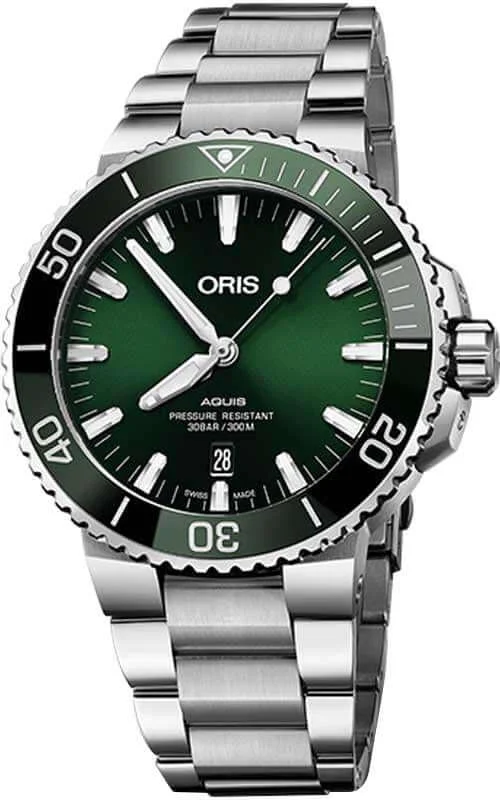 Oris Aquis Date Green Dial Watch 01 733 7730 4157 07 8 24 05PEB