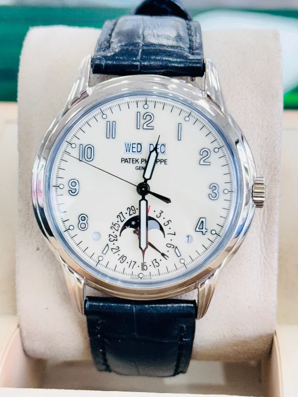 Patek Philippe Perpetual Calendar 5320G-001 Grand Complications White Gold Lacquered Cream Dial Box and Papers MINT