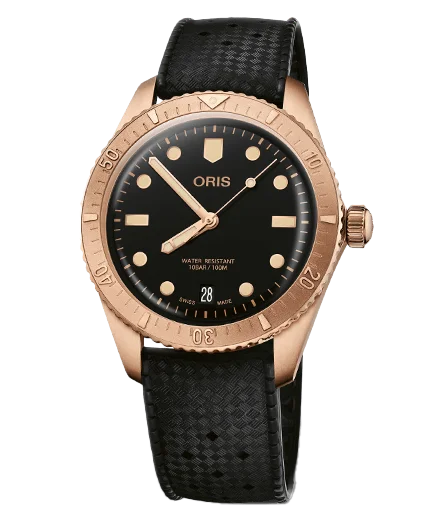 Oris Divers Sixty-Five Date Watch with Black Dial, 38mm