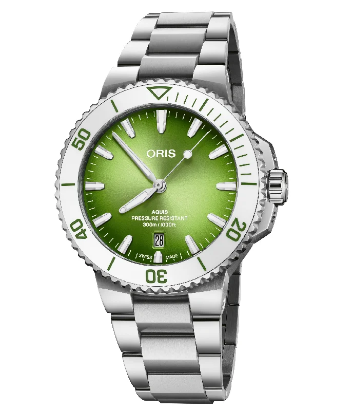 Oris Aquis Watch with Summer Green Dial, 41.50mm