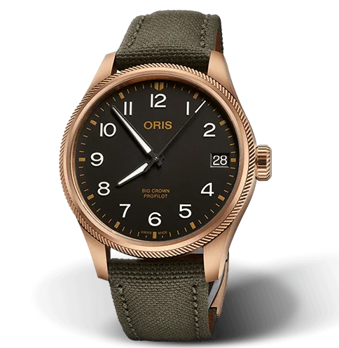 Oris Big Crown Propilot Big Date Watch with Green Strap