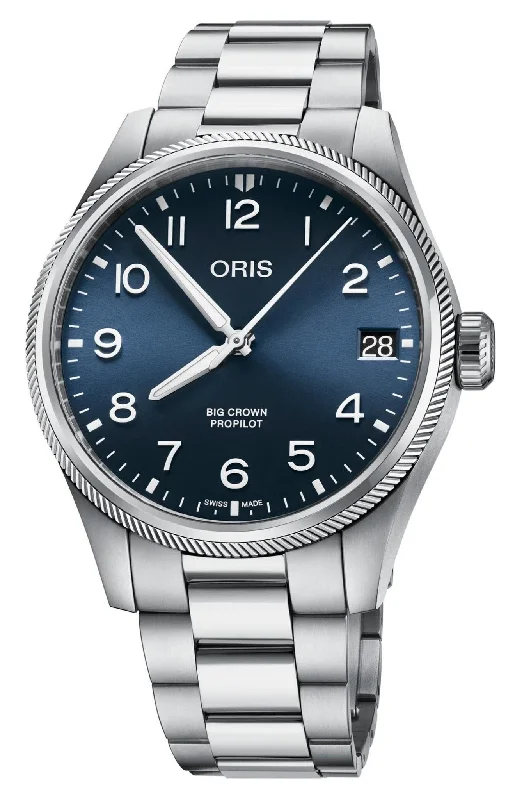 Oris Big Crown ProPilot Automatic Stainless Steel Blue Dial Date Mens Watch 751 7761 4065-07 8 20 08P