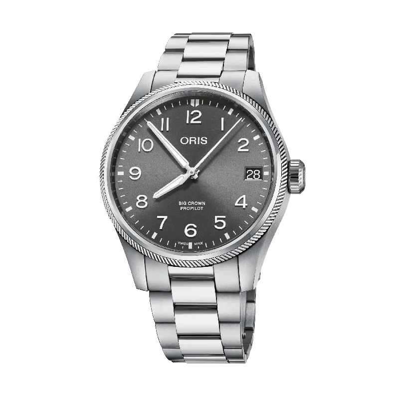 Oris Big Crown ProPilot Date Grey Dial Watch with Bracelet