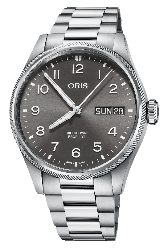 Oris Big Crown ProPilot Big Day/Date Automatic Stainless Steel Gray Dial Mens Watch 752 7760 4063-07 8 22 08P