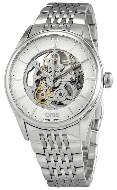 Oris Artelier Skeleton Automatic Stainless Steel Mens Watch 734 7721 4051-07 8 21 88