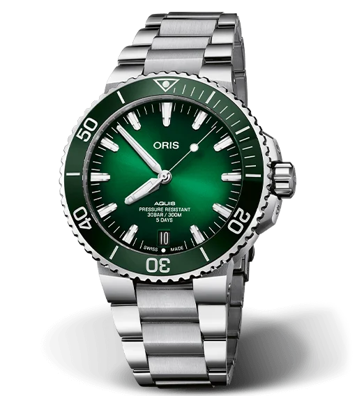 Oris Aquis Date Calibre 400 Watch with Stainless Steel Bracelet, 43.5mm