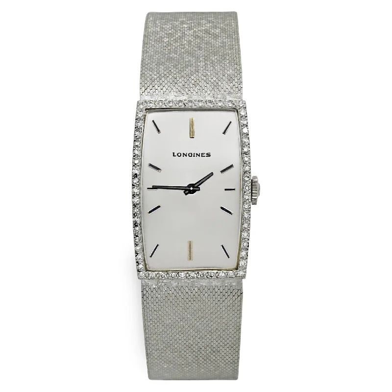 Longines Rectangular Vintage WA0022 Silver Dial Manual Women's Watch