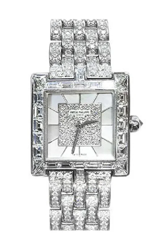 Patek Philippe Ladies Gondola Mother of Pearl Diamond 4875/1G-001 Pre Owned