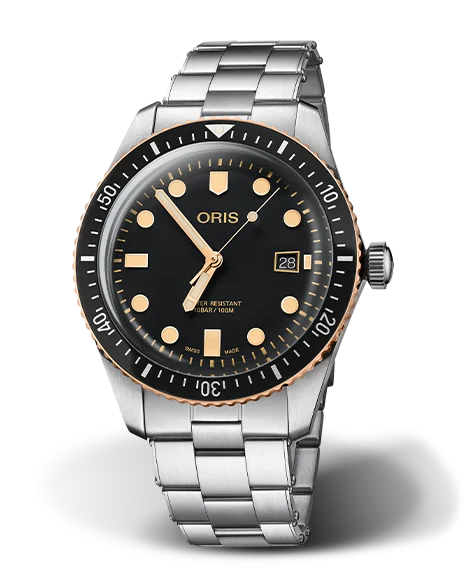 Oris Divers Sixty-Five Watch with Black Dial, 42mm