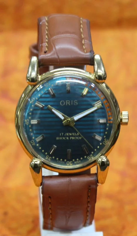 Men's Wristwatch Oris Vintage 17 Jewels FHF ST96 Mechanical Swiss Made Hand Winding