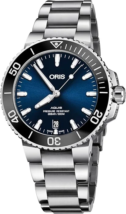 Oris Aquis Date 39.5mm Blue Steel Men's Watch 01 733 7732 4135-07 8 21 05PEB