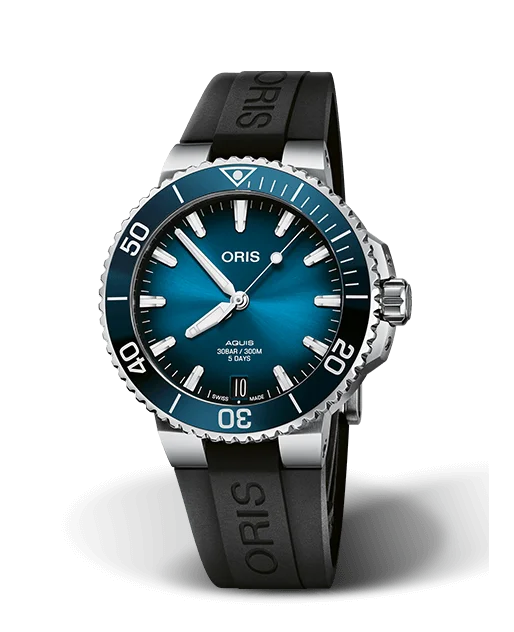 Oris Aquis Date Calibre 400 Watch with Black Strap, 41.50mm